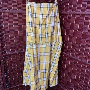 Yellow plaid dress